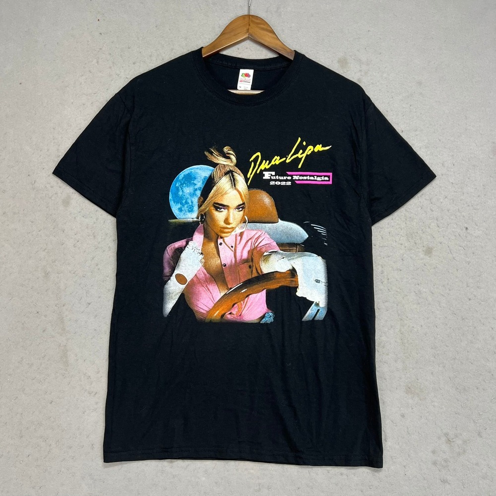 Dua Lipa Future Nostalgia 2022 Tour T-Shirt Black Fruit of the Loom Medium